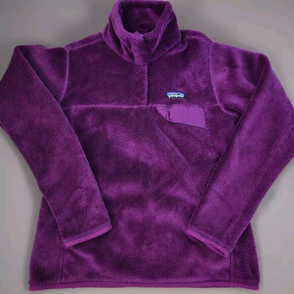 Patagonia Womens Re-Tool Snap-T Fleece Pullover Berry Size Medium - Picture 1 of 7